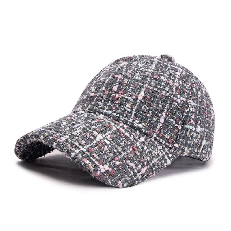 

Men Women Wool Blend Hat For Winter Plaid Retro Snapback Caps Outdoor Sports Warm Thickened Baseball Mountaineering Cap Hats YI0