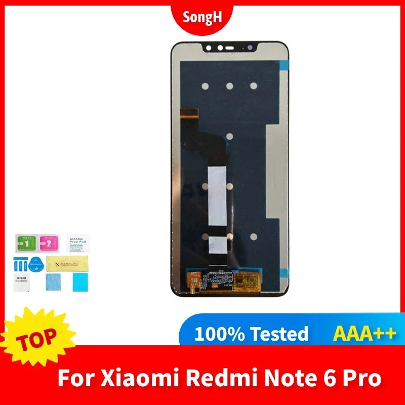 100% New for Xiaomi Redmi Note 6 Pro LCD Display with Frame Touch Screen Digitizer Note6 Assembly Repair Parts | Мобильные телефоны