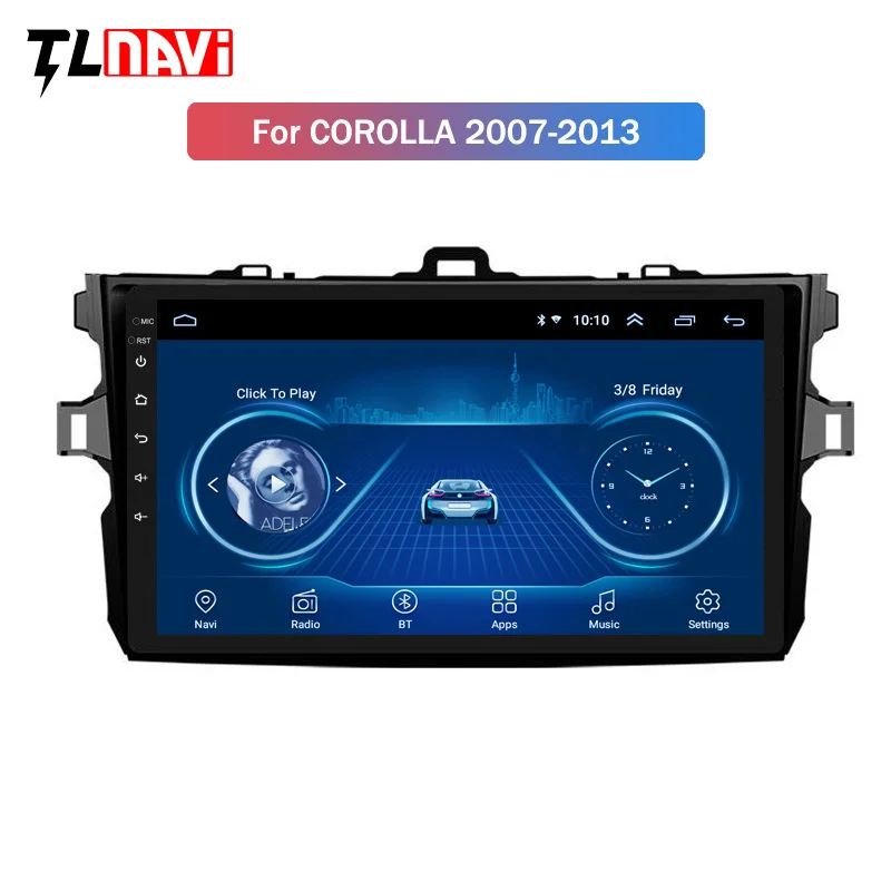 buy Android 8.1 Car Radio Multimedia Player For Toyota Corolla E140 150 2008 2009 2010 2011 2012 2013 Stereo GPS Navigation