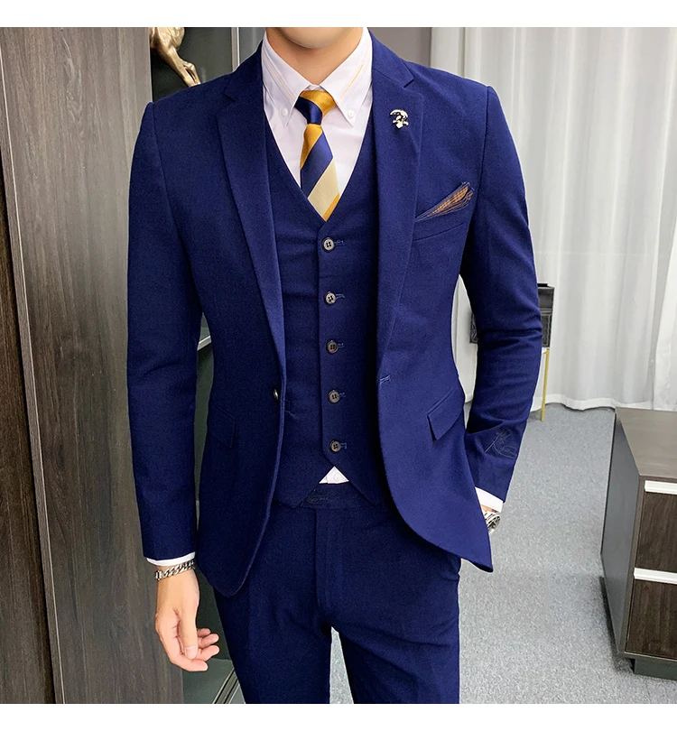 Мужские азиатского размера, костюм Homme, деловой костюм для мужчин, строгий, светло-синее свадебное платье вечерние мужские костюмы Mariage
