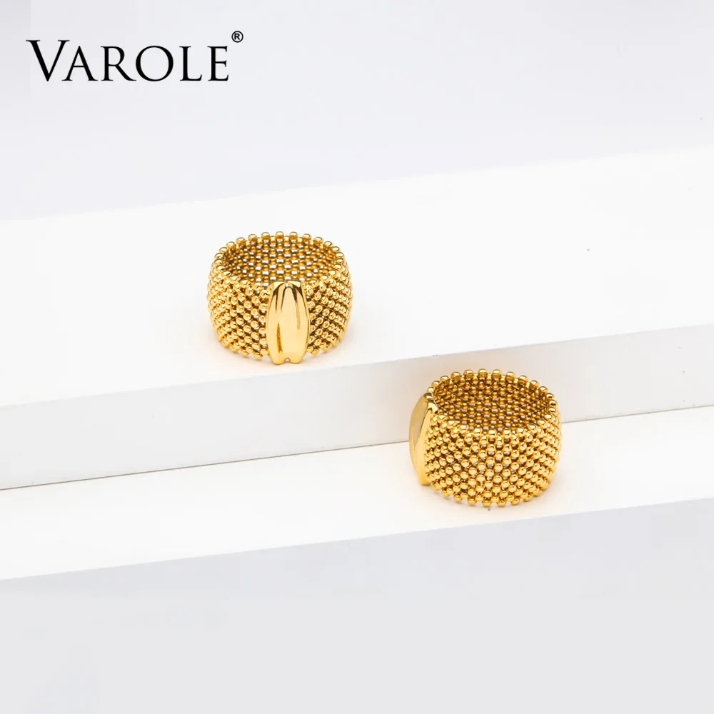 VAROLE Beads Rings For Women Gold Color Elegant Ring Friends Gifts Fashion Jewelry Anillos Mujer 4
