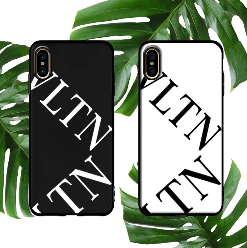 

France fashion brand vltn soft case for iphone 11 pro x xs max xr 8 7 plus 6 6S SE 2 matte silicone phone cover coque fundas