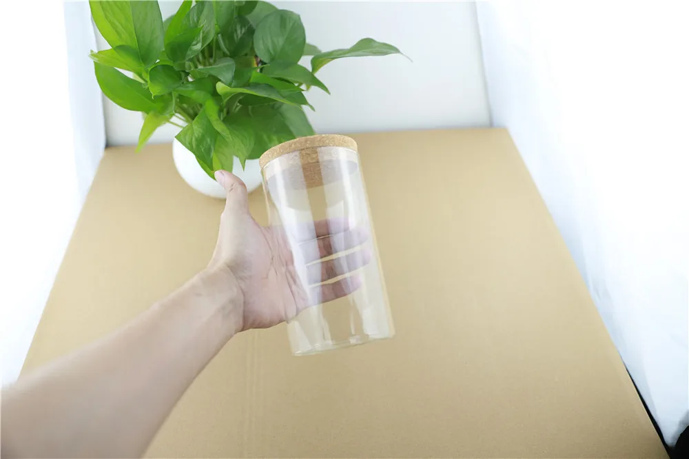 8.5-150mm 4pcs 700ml Kitchen Storage Glass Bottle Food Jar Container Transparent Storage Can Containers Cork Glass Bottles Jars (1)