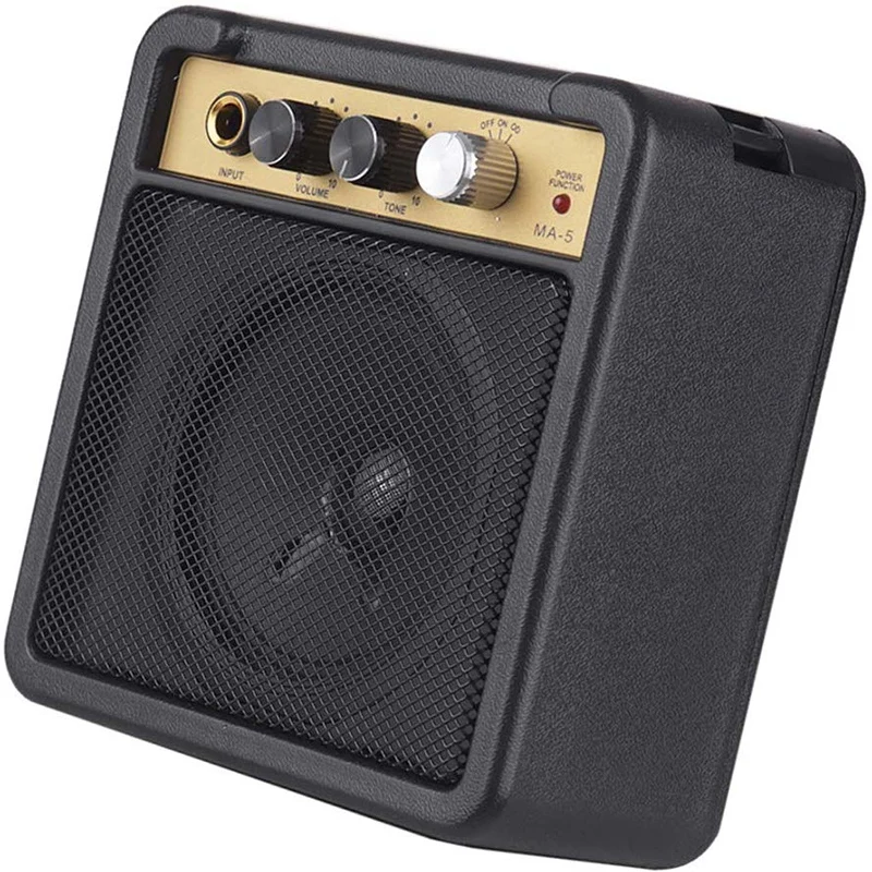 Electric Amplifier for Guitar Amp Speaker 5W with 6 35mm Input 1 4 Inch Headphone Output Supports Volume Tone Adjustment