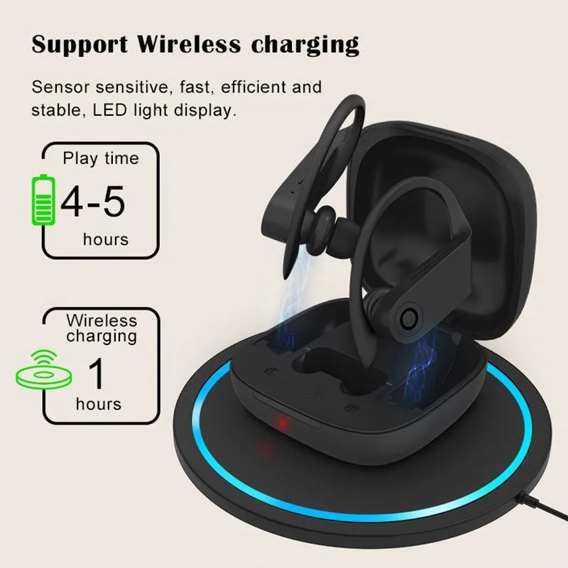 B10 TWS Bluetooth наушники беспроводные стерео наушники ушные крючки гарнитура спортивные ушные крючки настоящие Беспроводные наушники с микрофоном PK HBQ Q62 D7