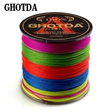 GHOTDA 100 м 4 нити мультифиламентные ПЭ плетеные лески для ловли карпа супер сильная японская леска 9 цветов на выбор