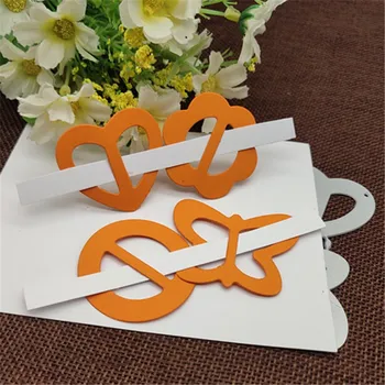 

4pcs Ribbon clasp buckle Metal Cutting Dies Stencils For DIY Scrapbooking Decorative Embossing Handcraft Die Cutting Template