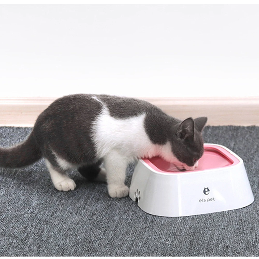 

Not Wetting Mouth Cat Bowl Pet Dog Bowls 1.5L Floating Bowl No Spill Drinking Water Feeder Plastic Portable Dog Bowl