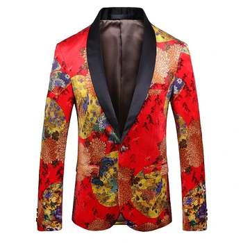 

Men Blazer Shawl Collar Suit Coat Fashion Brand Casual Slim Fit Wedding Business Dress Male Blazer Jacket Terno Masculino M-5XL