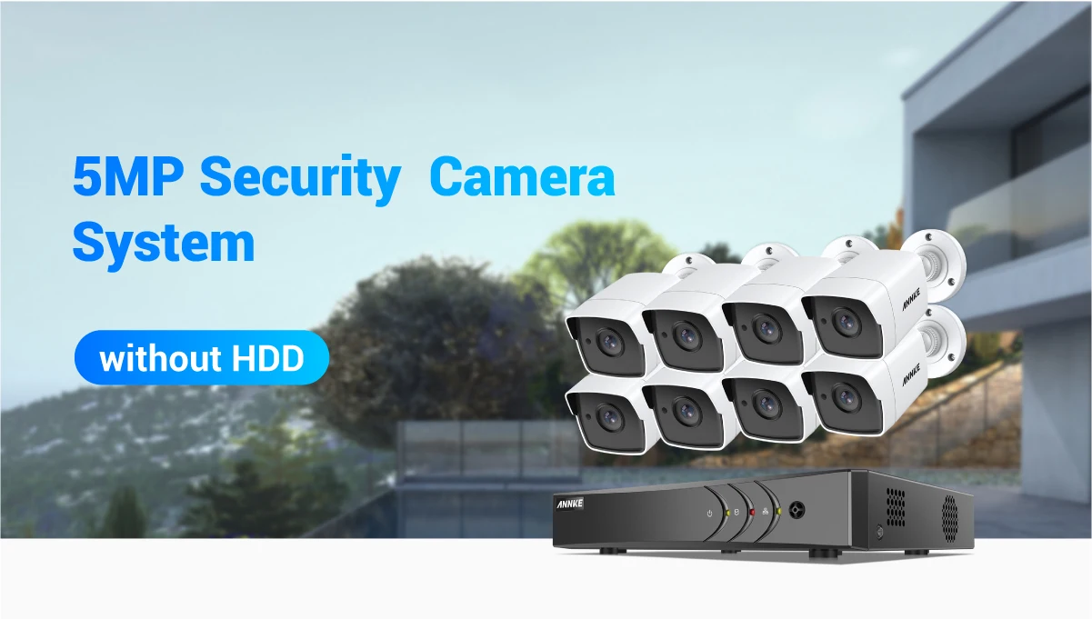 ANNK H.265+ 5MP Ultra HD 8CH DVR CCTV система безопасности 8 шт. открытый 5MP EXIR камера ночного видения комплект видеонаблюдения