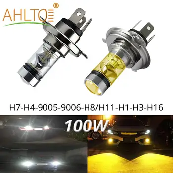 

1PCS 100W 20SMD Fog Lights H1 1156 1157 H4 HB2 H7 H8 9006 H16 Car Bulbs 4300K 6000K Reversing Turn Signal Lamp DC 12V Headlights