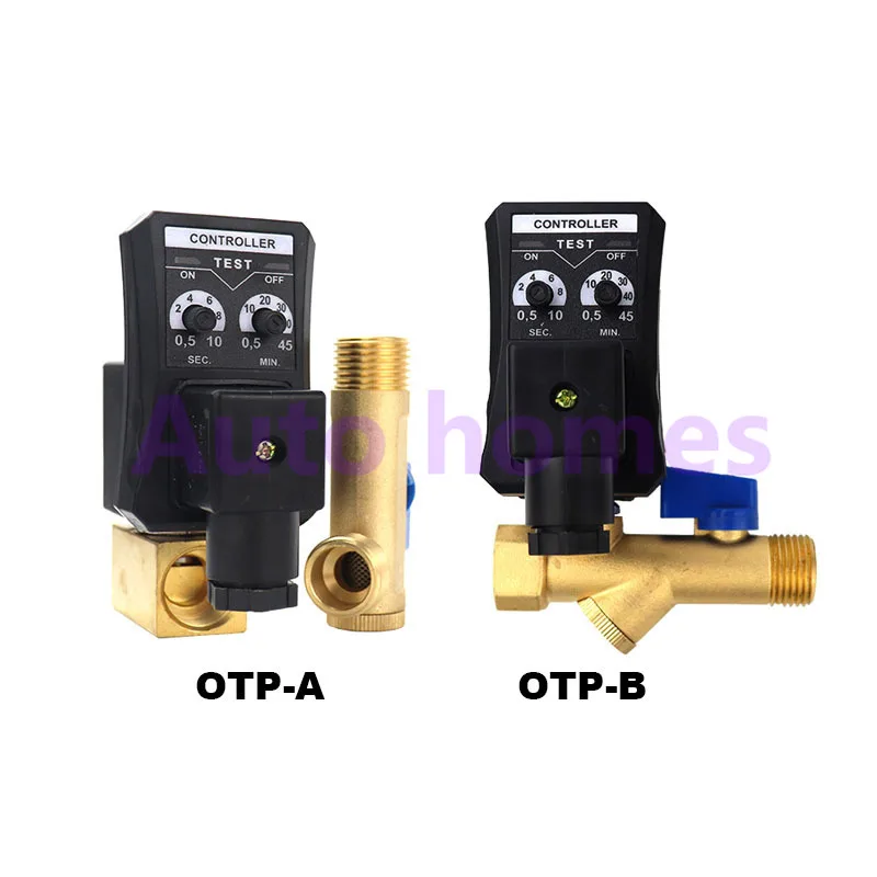 

Air compressor drain valve OPT-A / OPT-B timing valve electric switch solenoid valve