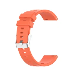 Silicone Strap for Smartwatch - 20mm Bracelet Wristband Replacement (Orange)