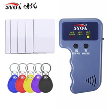 Copieur RFID, lecteur de programmateur, portable, 125KHz + T5577 EM4305, badge didentification inscriptible, carte didentification 5200 KHz 