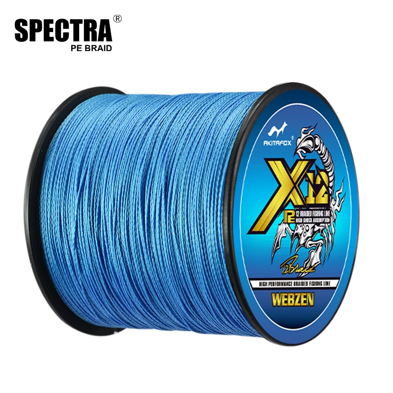 SpectraPEFishingLineX12StrandsSaltwaterBraidedFishingLine300500MMultifilamentPE