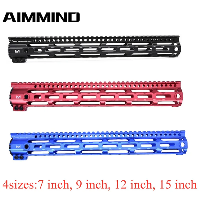 AR 15 M4 M16 MLOK 7 &quot9&quot 12 &quot15&quot дюймов Тонкий бесплатный поплавок Handguard Пикатинни