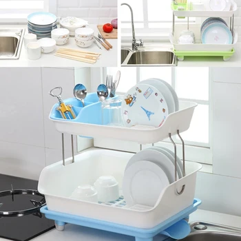 

Multifunctional Dish Drainer Racks Holders Kitchen Utensils Dishes Chopsticks Storage Organizer Dish Shelf Kitchen Accessories-B