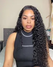 Peluca brasileña de ondas profundas prearrancada, peluca con malla frontal y pelo de bebé, 13x4, para mujeres negras