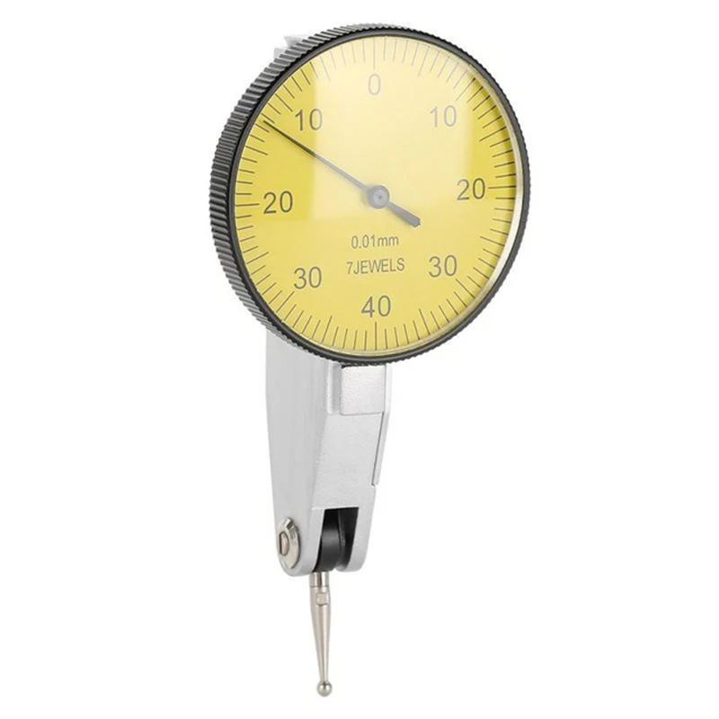 

Hot 0-0.8Mm Lever Dial Indicator Meter Tools Kit Test Gage With Grey Case Precision 0.01Mm Hot