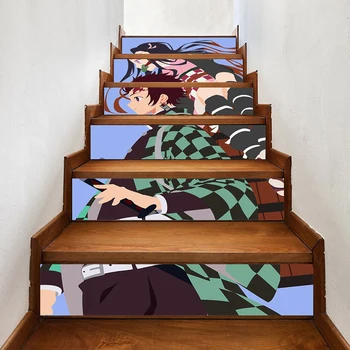 

Self Adhesive Wallpapers Renovation DIY PVC Kamado Tanjirou Stickers Stair Waterproof Home Decor Decal Print Art Anime Picture