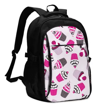 

Backpack 2020 Women Beautiful Yummy Cupcake Pink Back to School