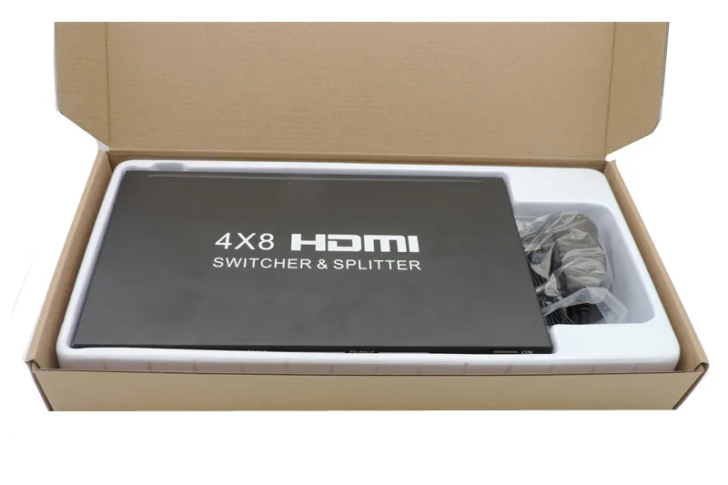 T 4Kx2K 3D 4x8 HDMI SwitcherSplitter,IR RC Control Support DTSDolby-AC3DSD,Power Adapter For HDTV Video Display Free Shipping (13)