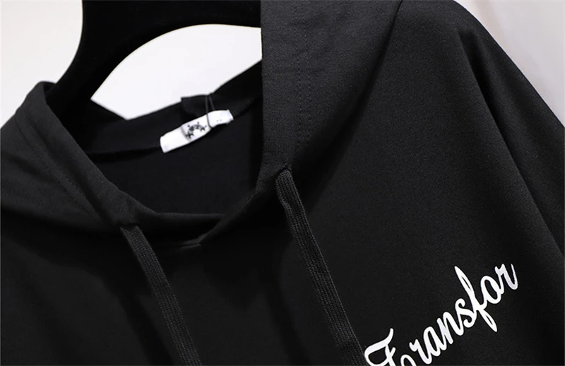 Sweatshirts Fashion Women Harajuku Pullovers Letters Tops Loose Green Black Long Hoodies Women Autumn Winter Coat Big Size 6XL
