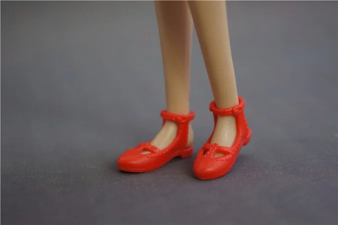 Оригинальные 1 пара туфли на плоской подошве для куклы Барби 1/6 bjd аксессуары bonecas lalki zapatos Сандалии Каблуки детские игрушки черный, белый, красный, синий - Цвет: one pair shoes D