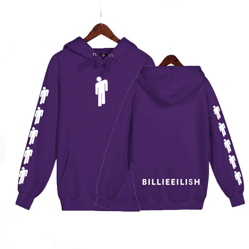 Billie Eilish, модные толстовки с принтом, толстовки с капюшоном и длинными рукавами,, повседневные трендовые уличные толстовки - Цвет: Sweatshirt222P-b