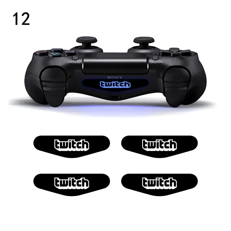 12 4 шт./компл. светодиодный наклейка для бара наклейки для Playstation 4 PS4 тонкий PS4 Pro светильник наклейки крышка для Dualshock 4 PS4 игровой контроллер - Цвет: 12