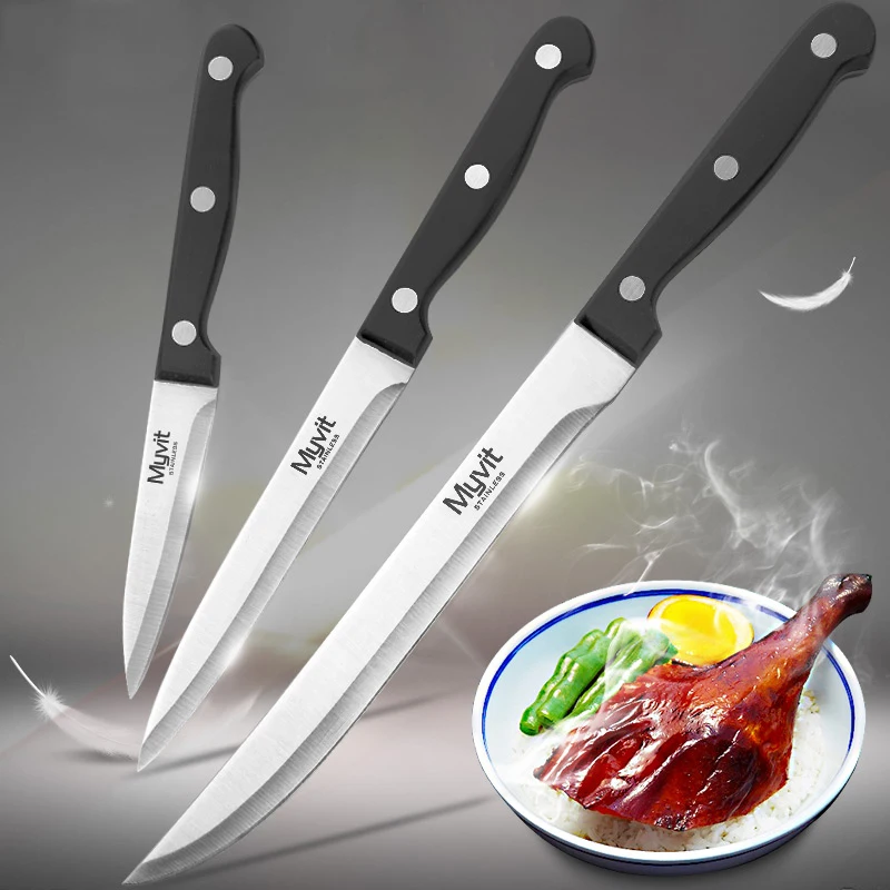 

Kitchen Knife Set 3.5 5 8 inch Chef Knives 3CR13 420C High Carbon Stainless Steel Fruit Slicing Vegetable Meat Santoku Knife Set