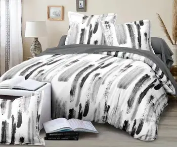 

25 Watercolor Ink painting Black white bedding set Home textiles duvet cover pillowcase Bedroom Wedding decoration 8size