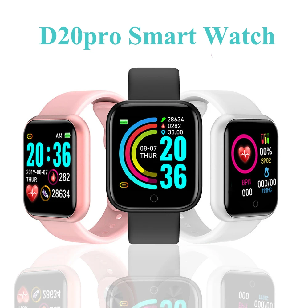 Портативные смарт часы D20pro для мужчин и женщин водонепроницаемые Смарт