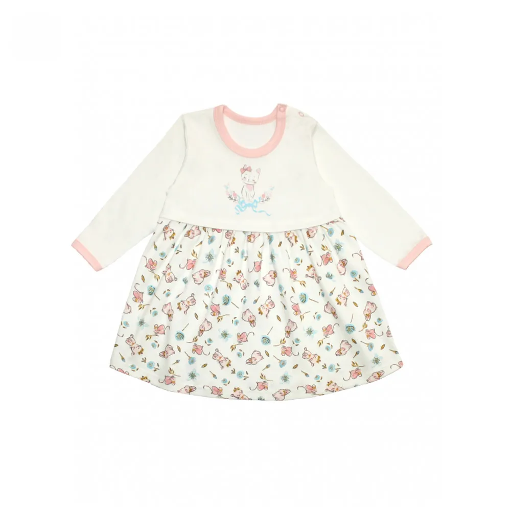 Платье "Зефирка" Веселый малыш с длинным рукавом для девочки