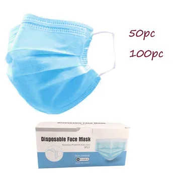

Masque Fast Delivery 50/100PC Kids Mask Disposable High Quality Mask 3Ply Earhook Bandage Máscara Within 24 Hours