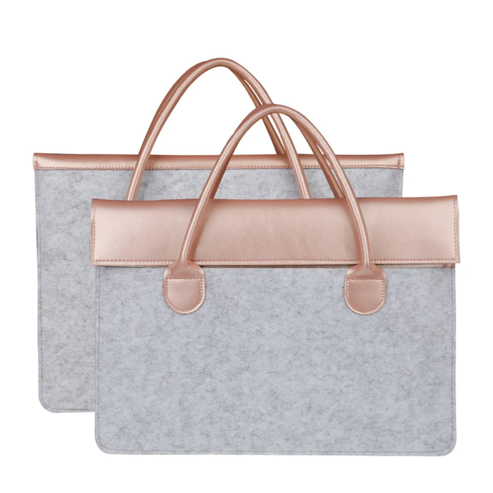 

Felt Laptop Bag for 11 13 15 inchSolid Notebook Tablet Bag Laptop bag Fashion new for Women Men tablet Handbags