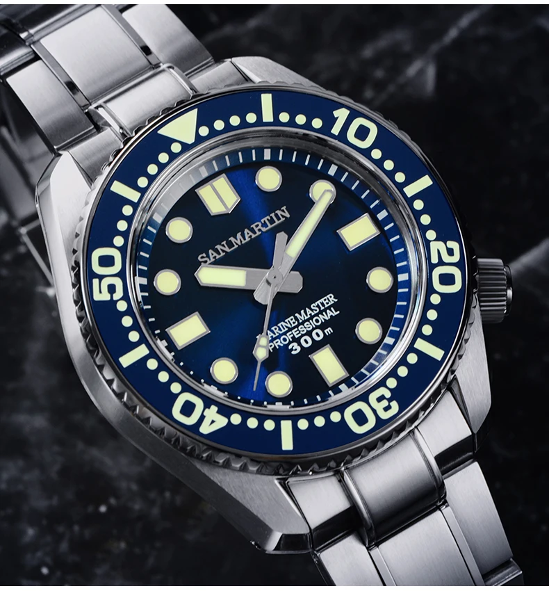 Автоматические часы для дайвинга San Martin Tuna SBDX001 с сапфировым стеклом и