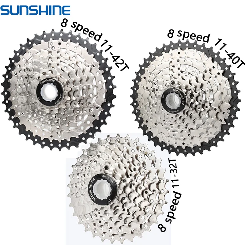 

SUNSHINE 8S Speed 32T 36T 40T 42T Bicycle Flywheel Sprockets wide Ratio MTB Mountain Bike Bicycle Component part