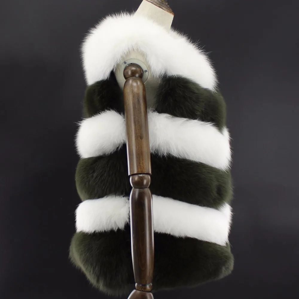 winter women real fur vest lady natural fox fur coat sleeveless warm fashion fur gilet female vest brand customized