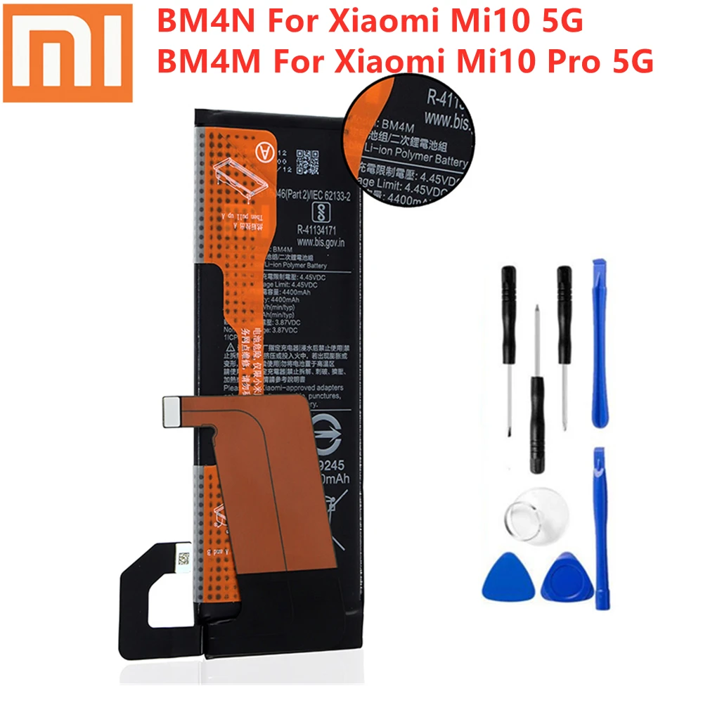 nokia phone battery Xiaomi Original Battery BM4M For Xiaomi Mi 10 Pro 5G BM4N For Xiaomi  Mi10 5G Genuine Phone Bateria Batteries +Gift Tools samsung phone battery