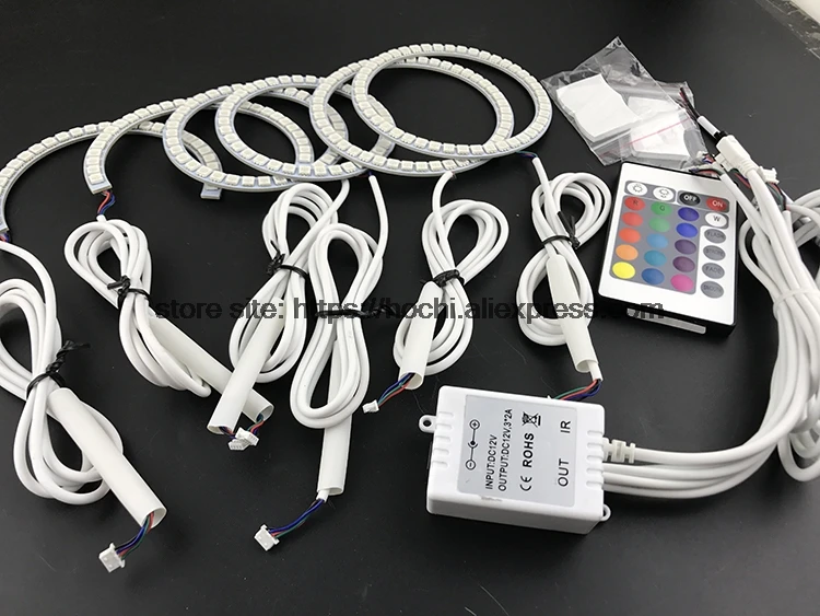 HochiTech RGB многоцветный светодиодный набор колец angel eyes Halo, супер яркость, автомобильный Стайлинг для Toyota Mark X Mark-X REIZ 2004-2009