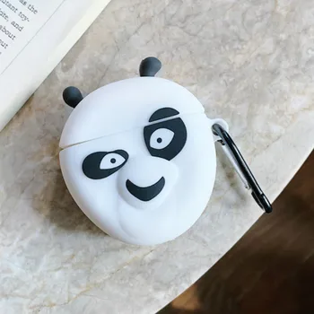 

Bluetooth Earphone Case for Airpods Protective Cover for Airpods2 Accessories with Keychain Stereoscopic Cute Kung Fu Panda 3D