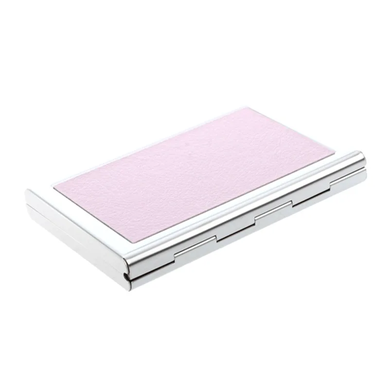 Водонепроницаемый чехол-портмоне из нержавеющей стали для визиток и кредитных карт; Цвет: розовый