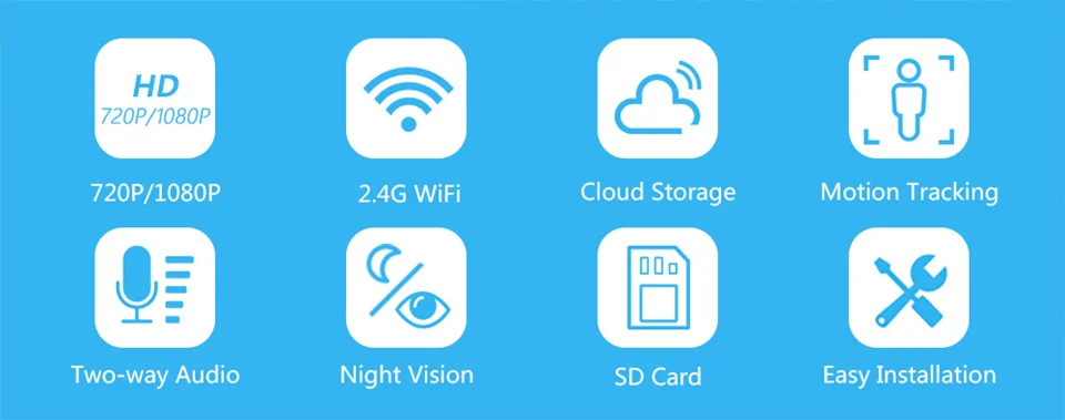 720P 1080P домашняя ip-камера безопасности, беспроводная WiFi камера Onvif Cloud/SD IR, камера ночного видения, CCTV, детский монитор