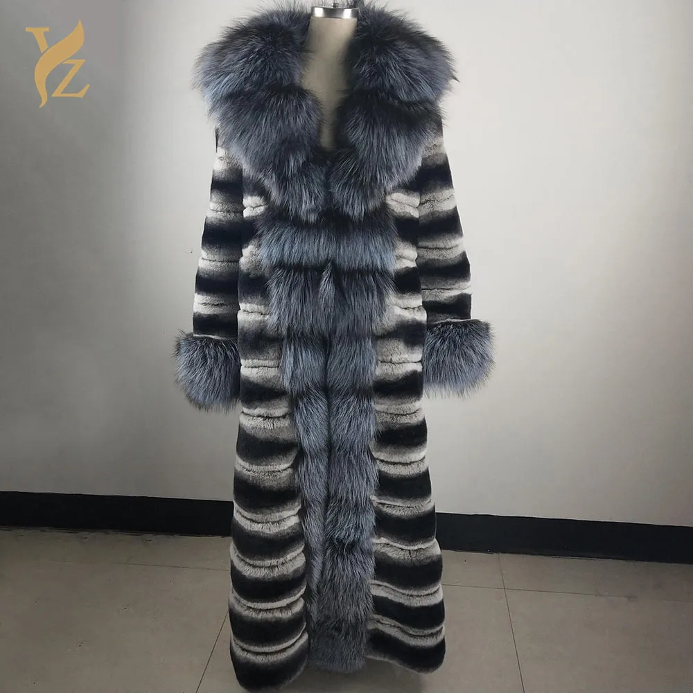 YZ. FURTURE натуральный мех шиншилла кролик рекс мех теплая зимняя высококачественная полная Пелт новая куртка из натуральной кожи Модная женская толстая
