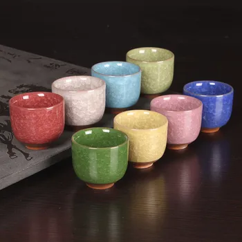 

80ml Ceramic Teacup Crackle Glaze Cups Tazas De Ceramica Creativas China Tea Cup Travel Cup Tea Set H046