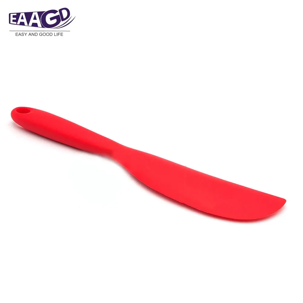  1Pcs Silicone Cream Scraper Cake Butter Spatula Mixing Batter Kitchen Scraper Brush Handle Silicone