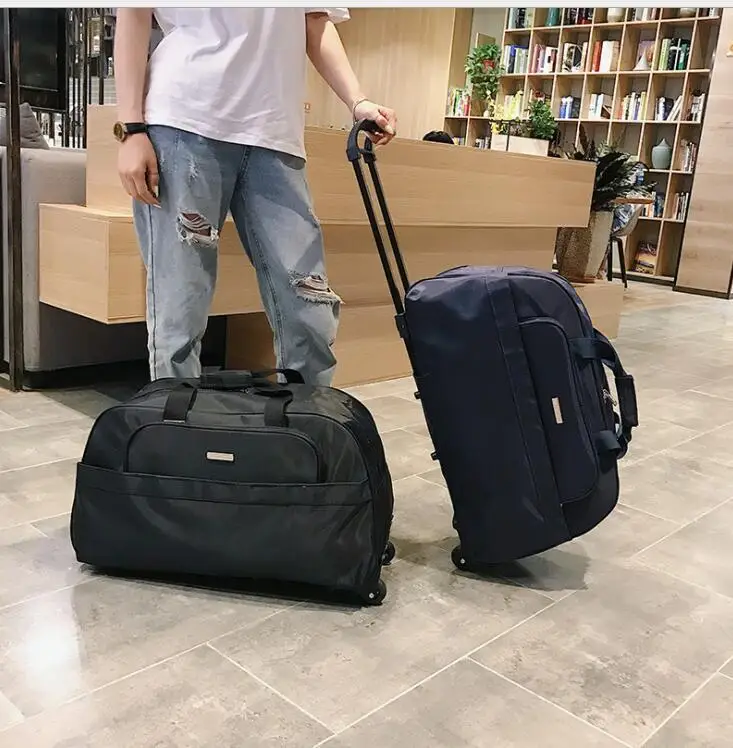 Color : Orange, Size : 562834 Travel Bags Trolley Case Men and Women High Capacity Waterproof Boarding Foldable Luggage Suitcases Carry On Hand Luggage Durable Hold Tingting