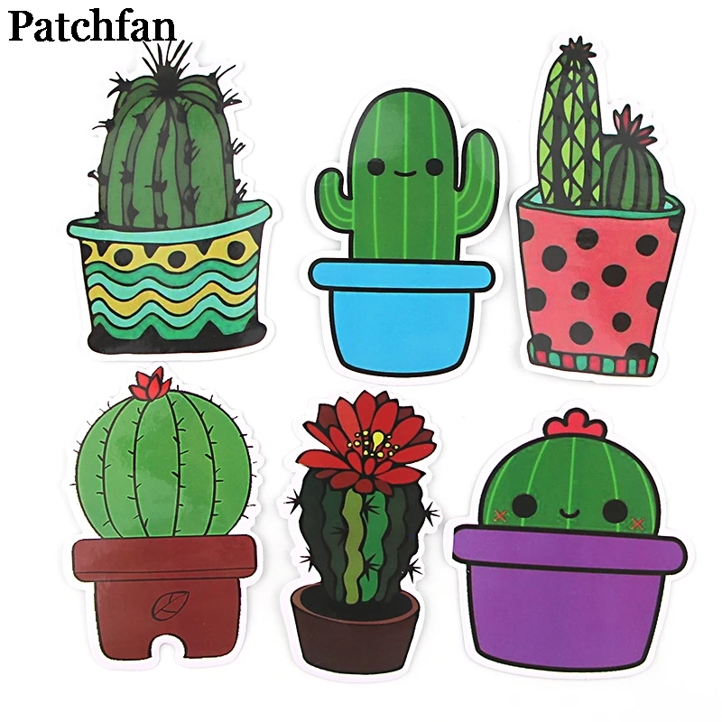 12 компл./лот Patchfan 36 шт./компл. кактус завод зеленые забавные наклейки пакеты мультфильм стиль для DIY настенный телефон Скрапбукинг альбом A2289