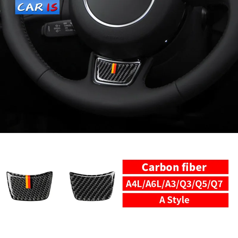 Автомобильный Стайлинг наклейки на чехол рулевого колеса из углеродного волокна